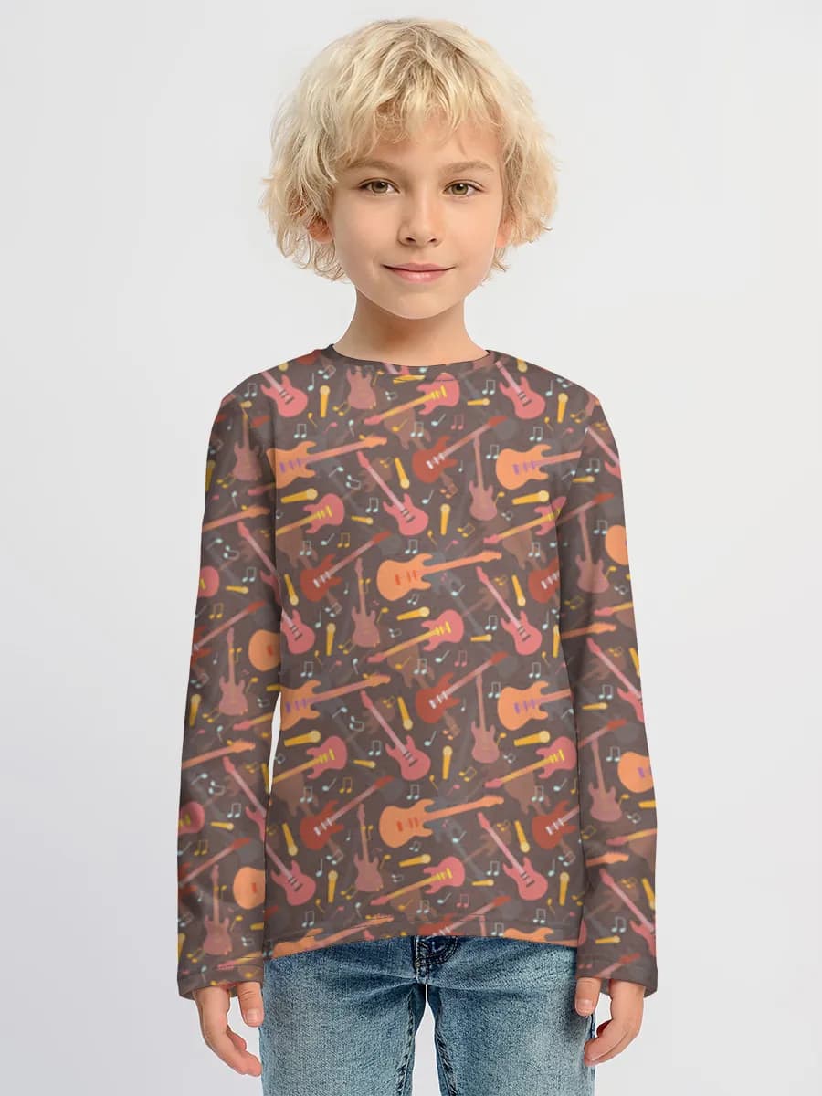 Boys' cotton long sleeve shirt