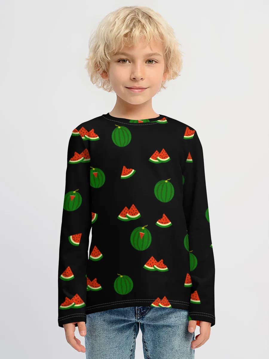 Boys' cotton long sleeve shirt