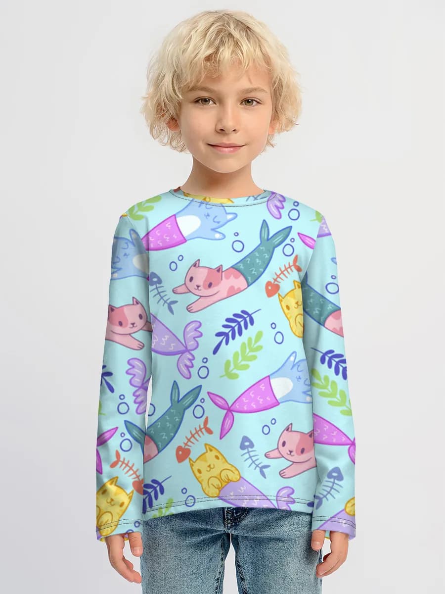 Boys' cotton long sleeve shirt