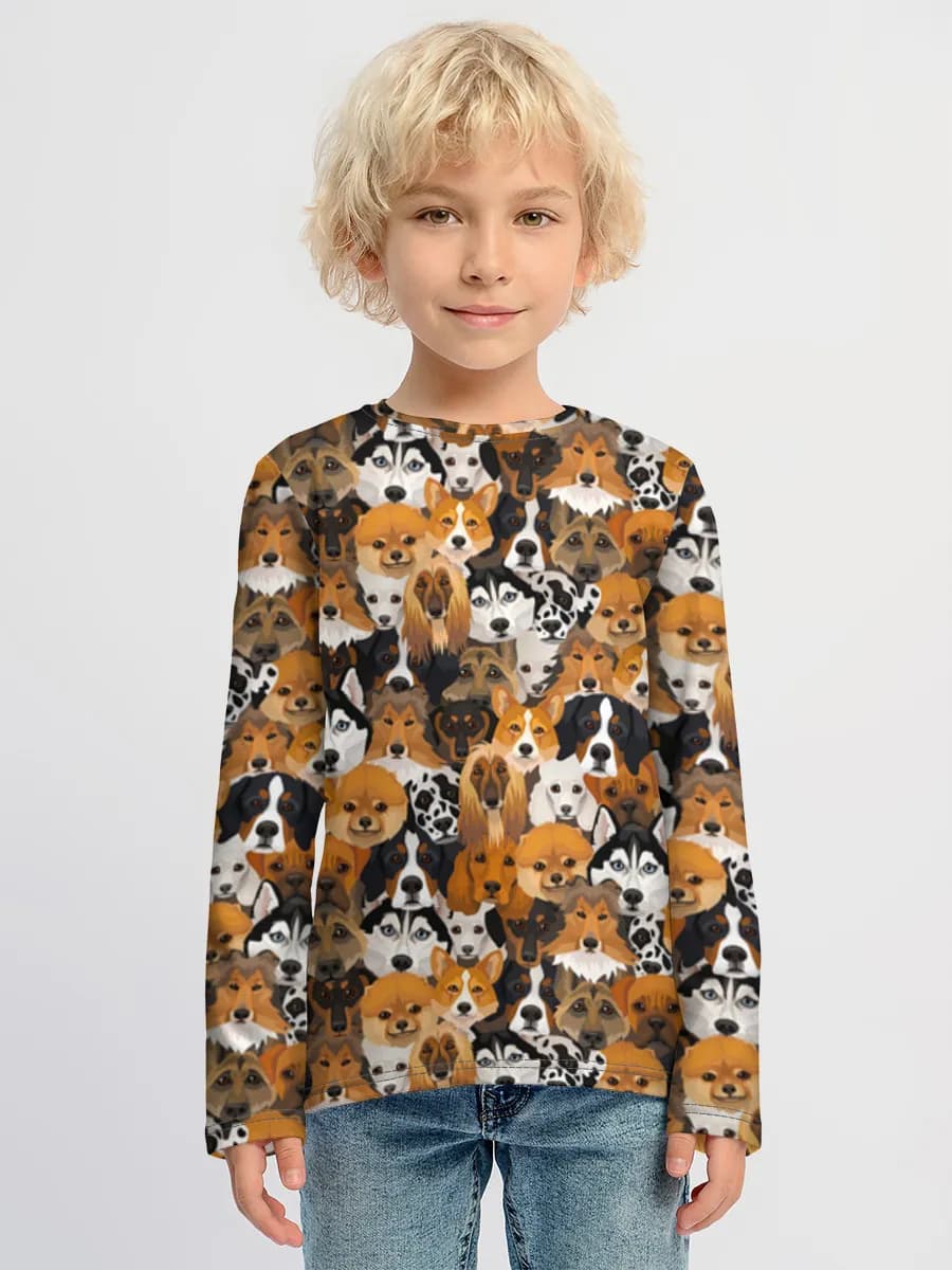 Boys' cotton long sleeve shirt