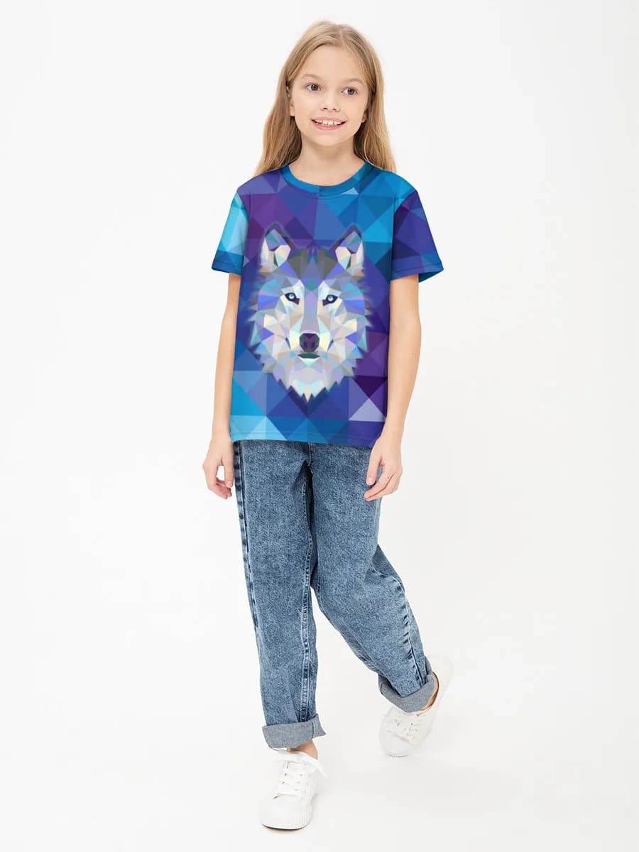 Girls' basic cotton T-shirt