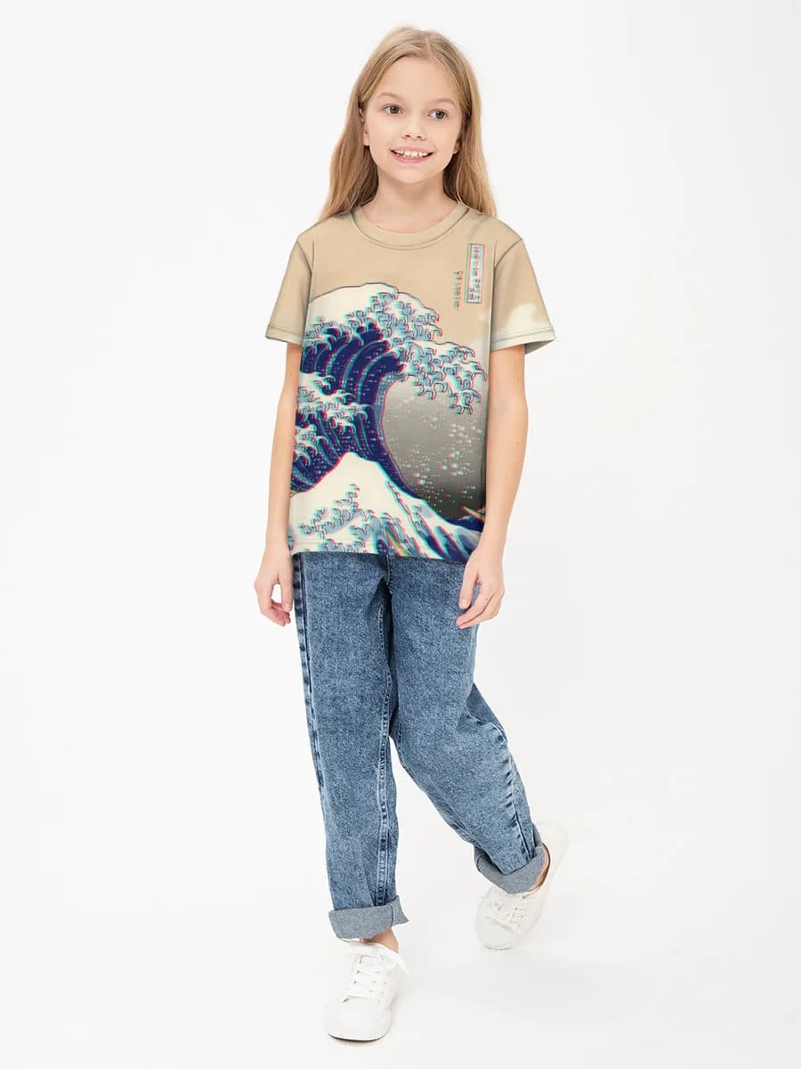 Basic Baumwoll-T-Shirt Mädchen