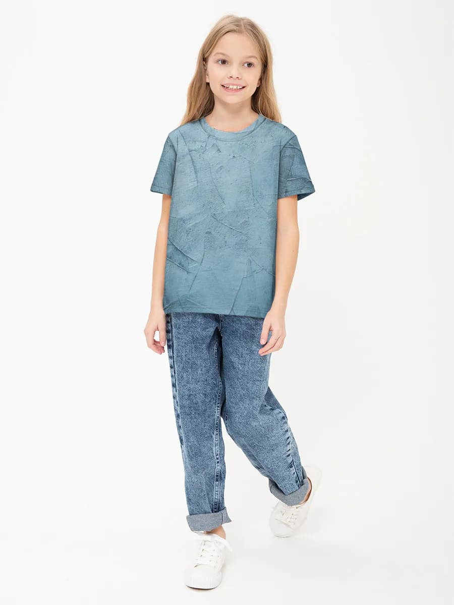 Girls' basic cotton T-shirt