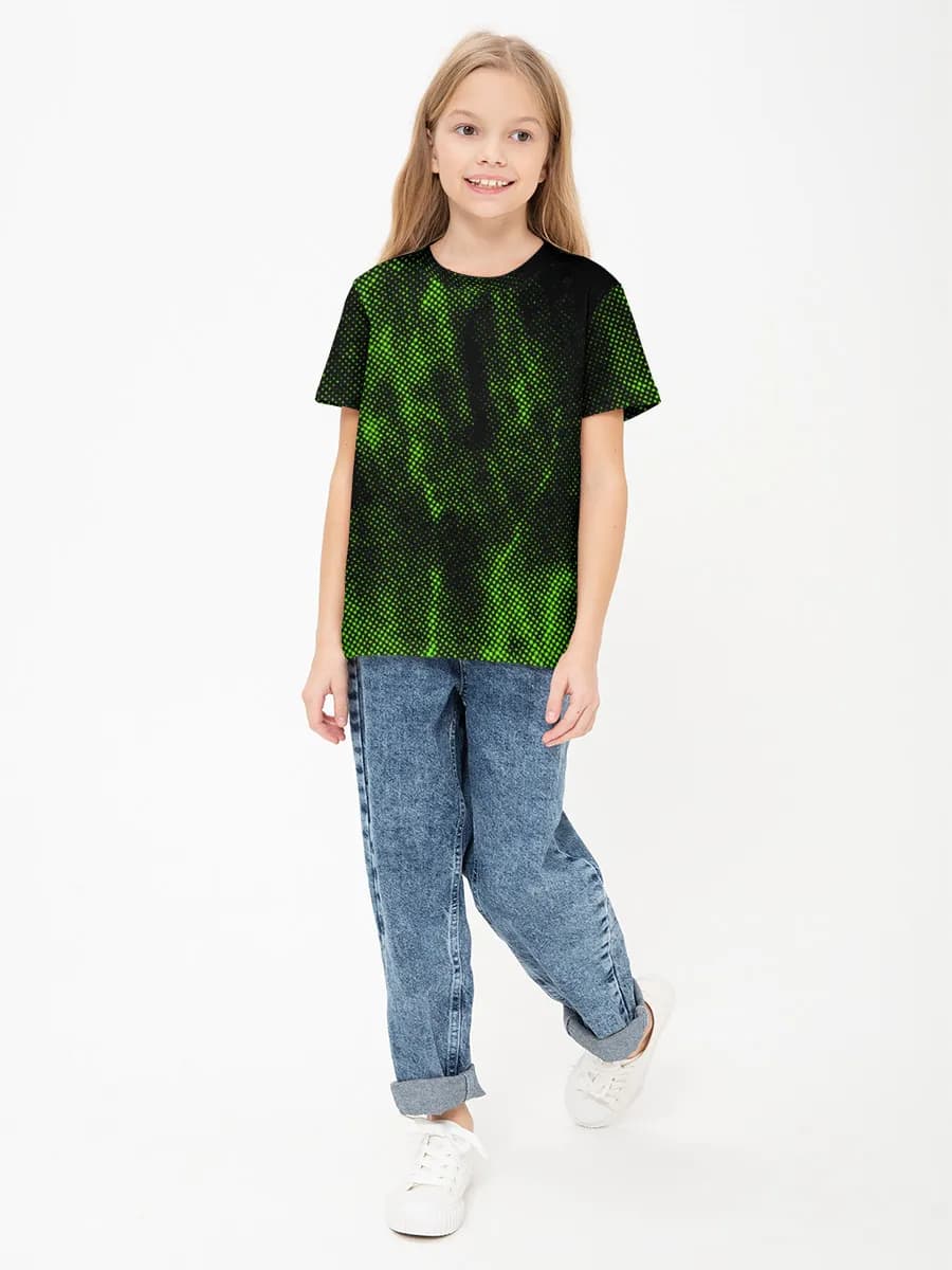 Girls' basic cotton T-shirt