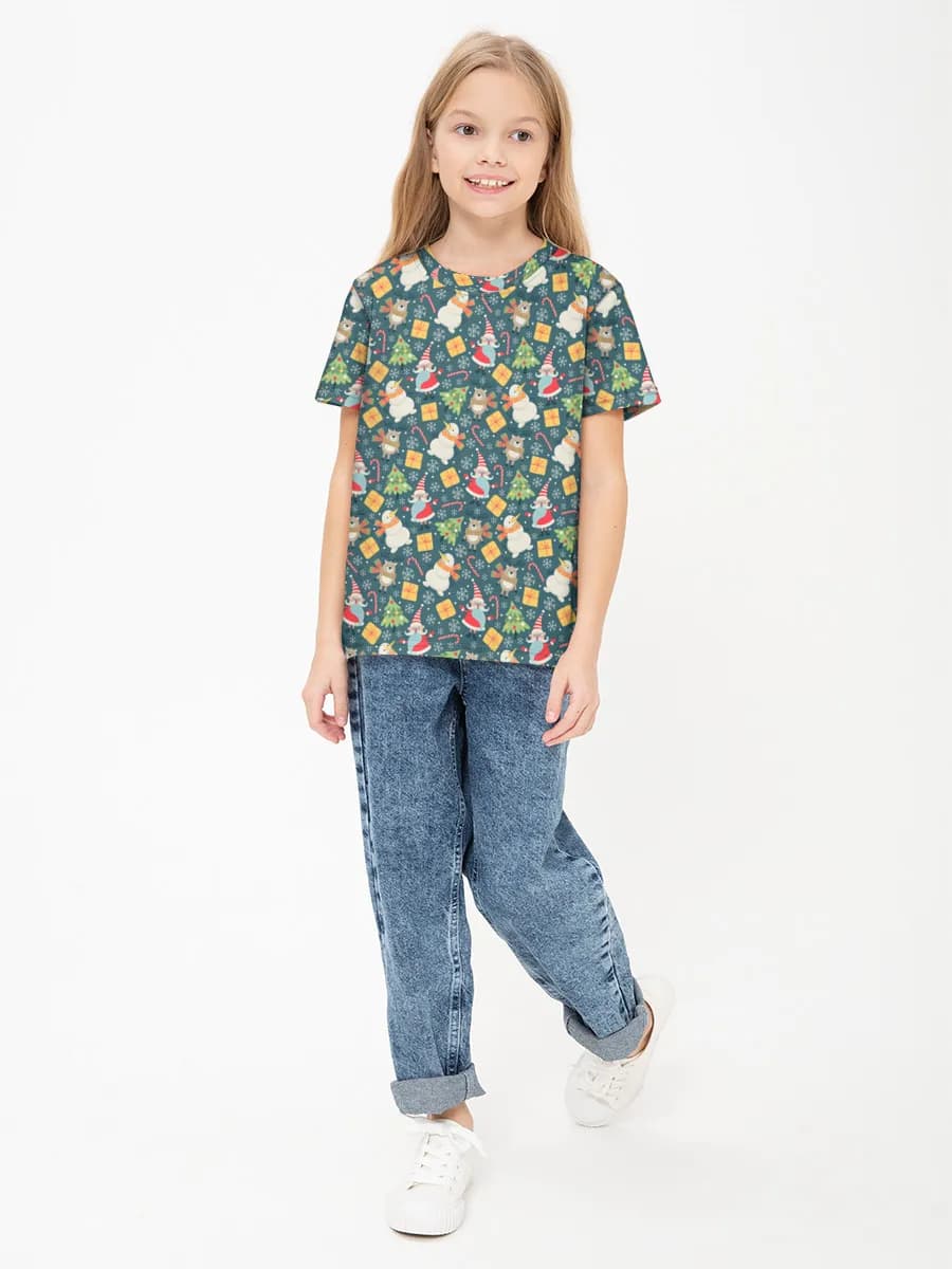 Basic Baumwoll-T-Shirt Mädchen