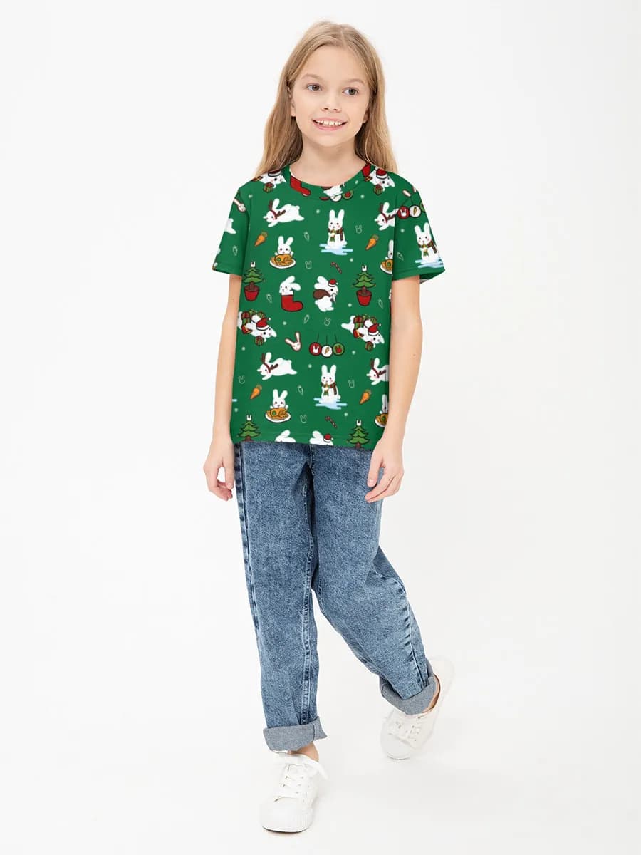 Camiseta Básica de Algodón Niña