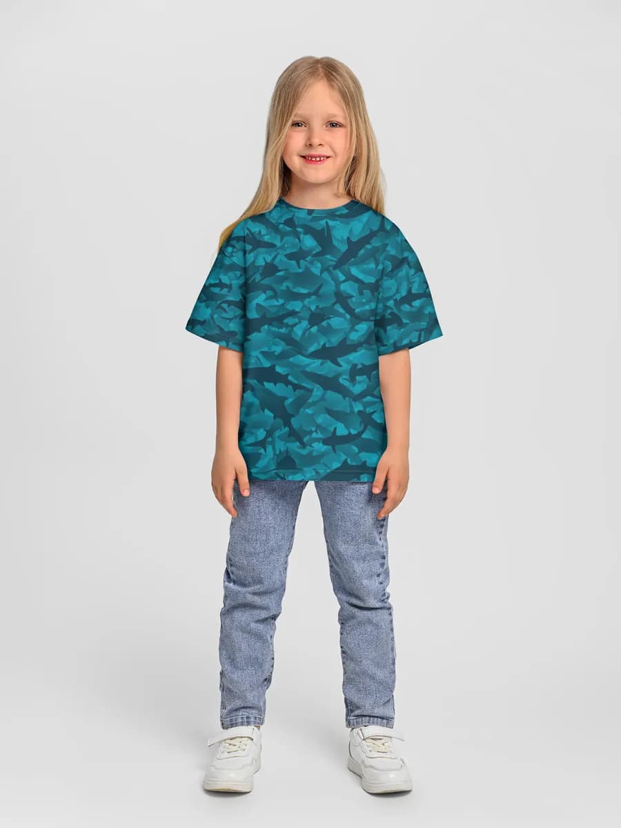 Girls' oversized cotton T-shirt