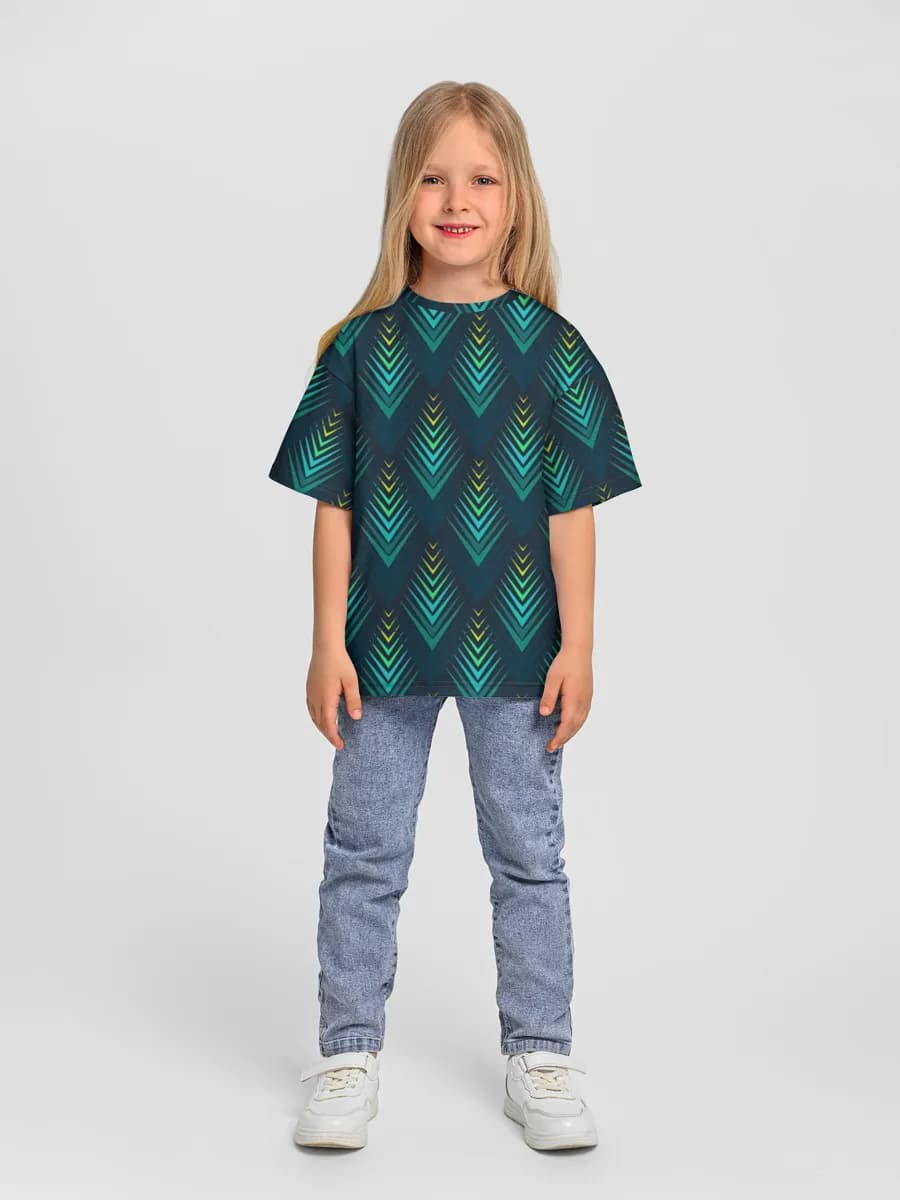 Girls' oversized cotton T-shirt