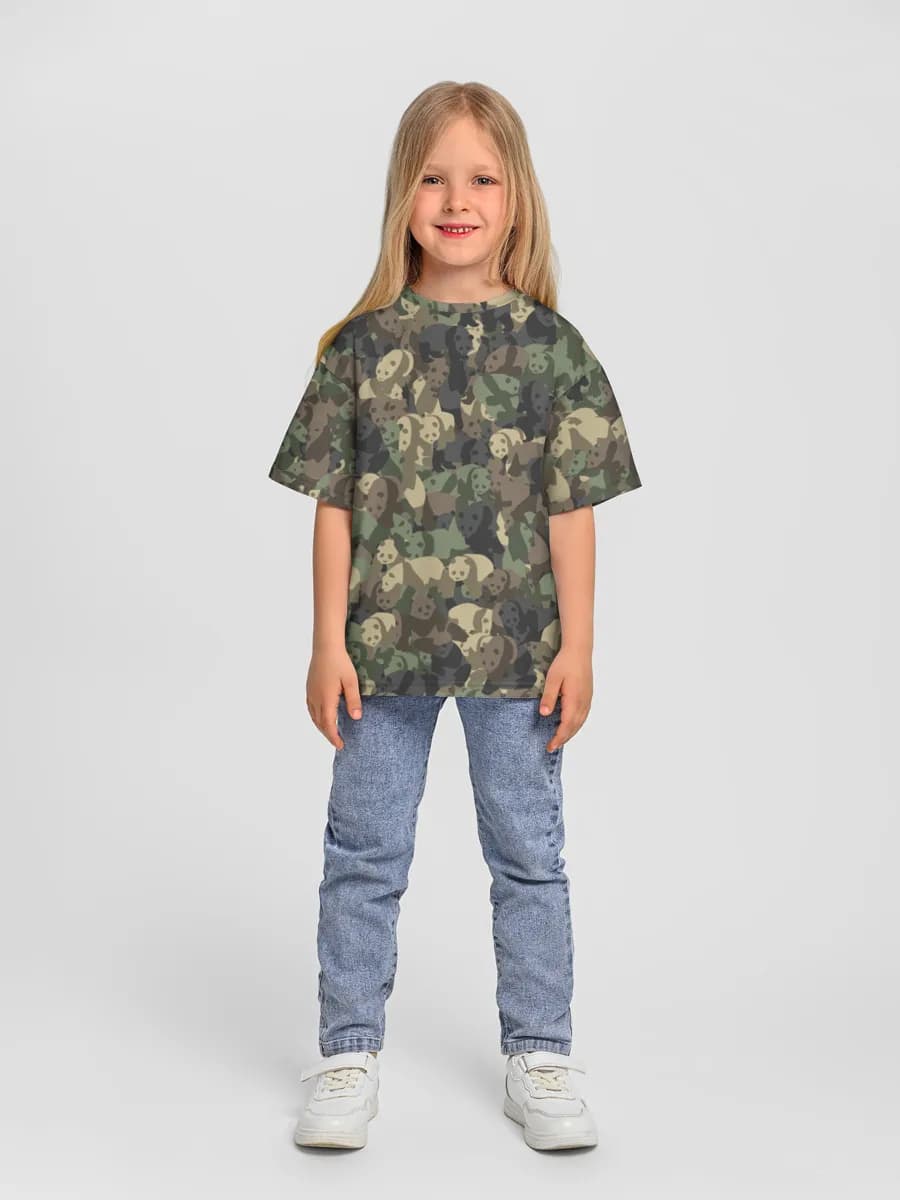 Girls' oversized cotton T-shirt