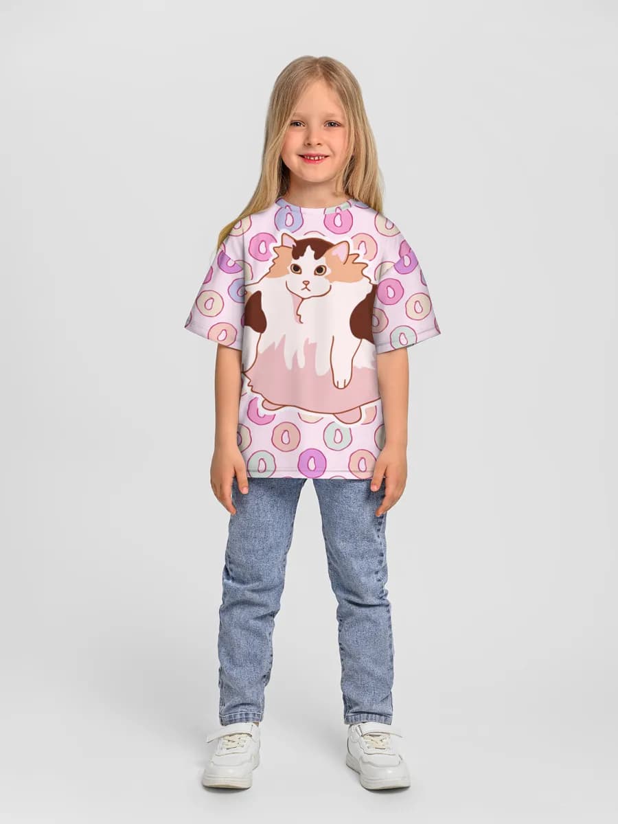Camiseta Oversize de Algodón Niña