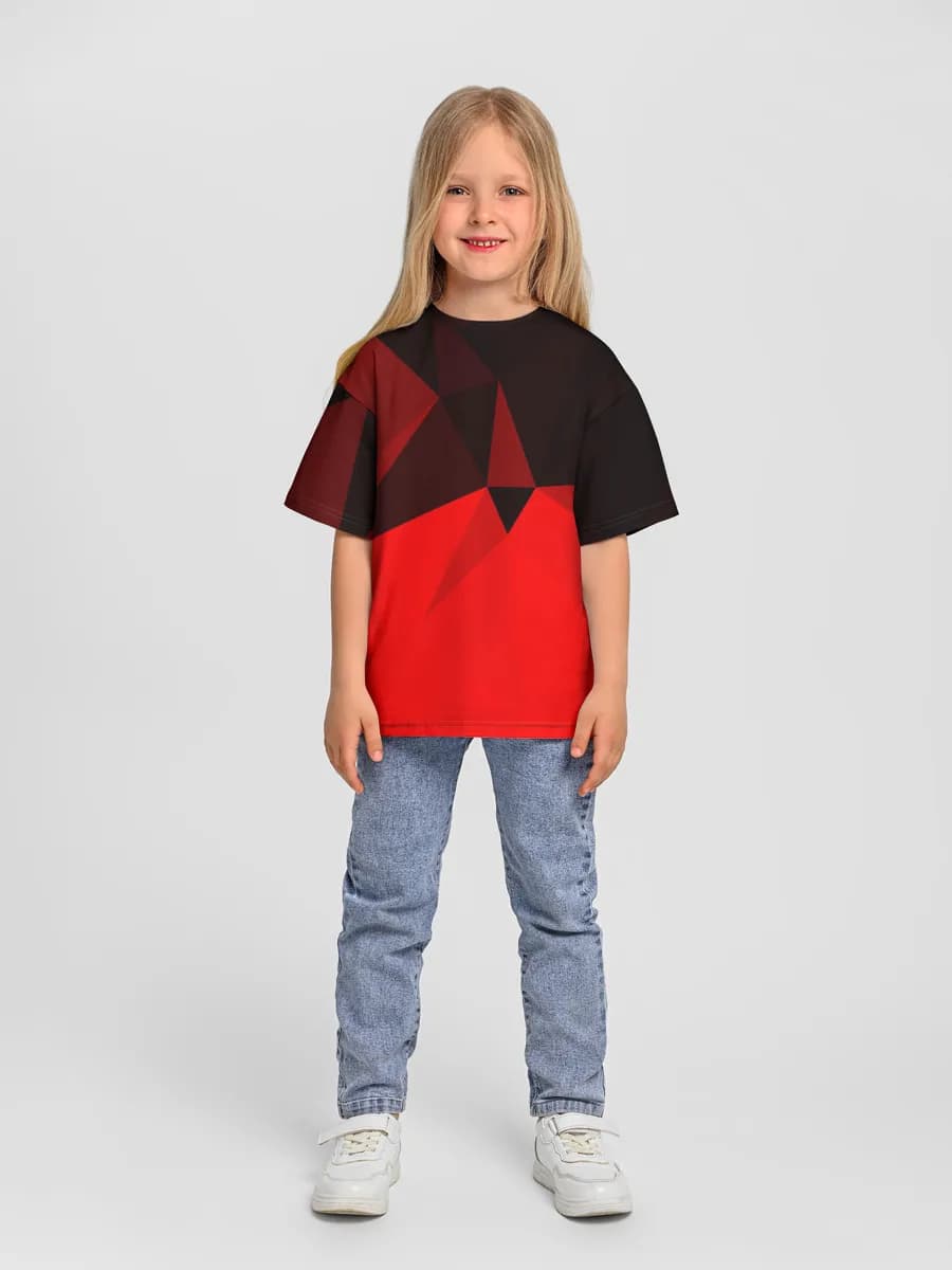 Girls' oversized cotton T-shirt