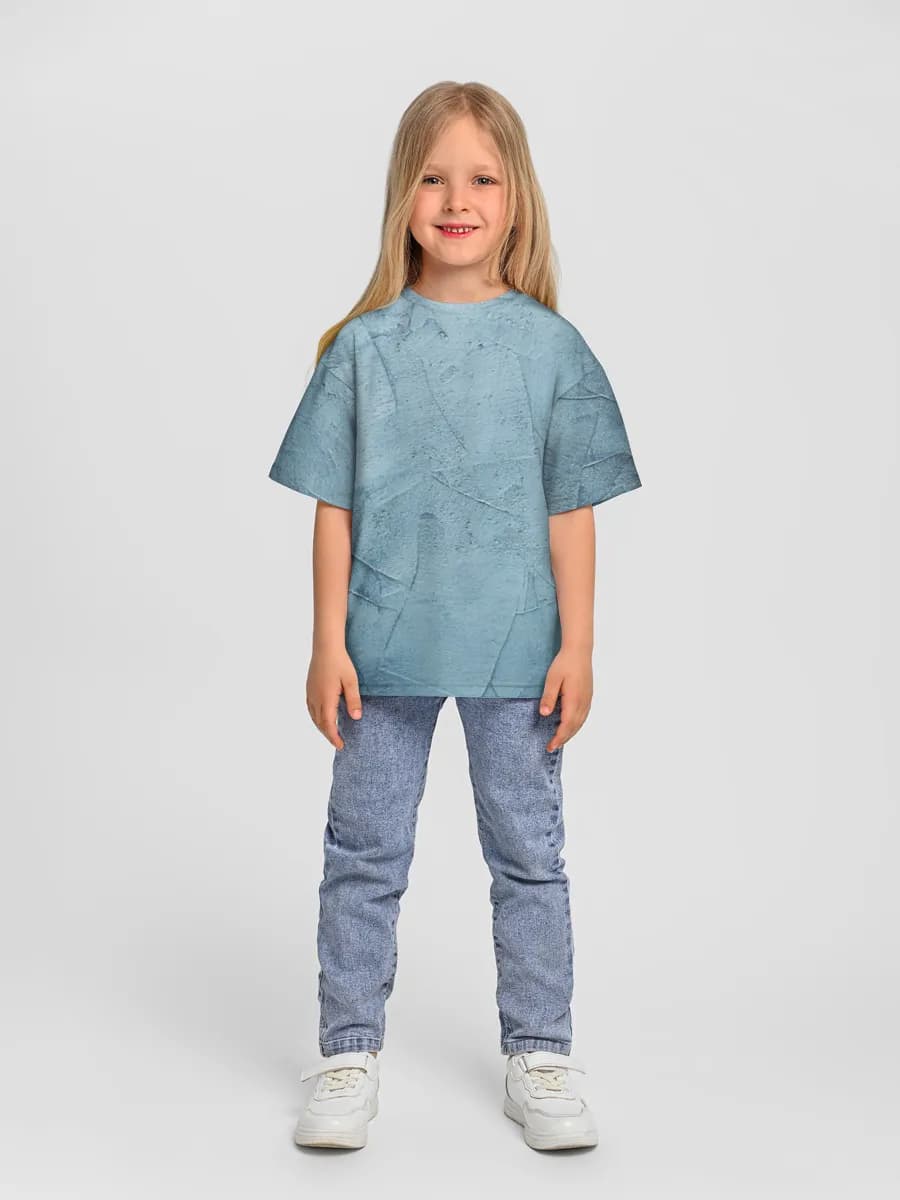 Girls' oversized cotton T-shirt