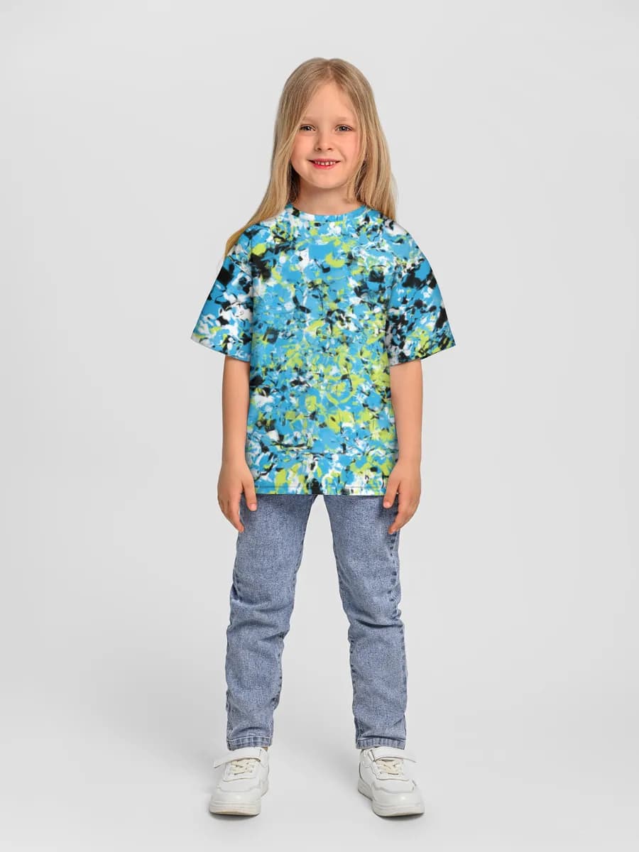 Girls' oversized cotton T-shirt