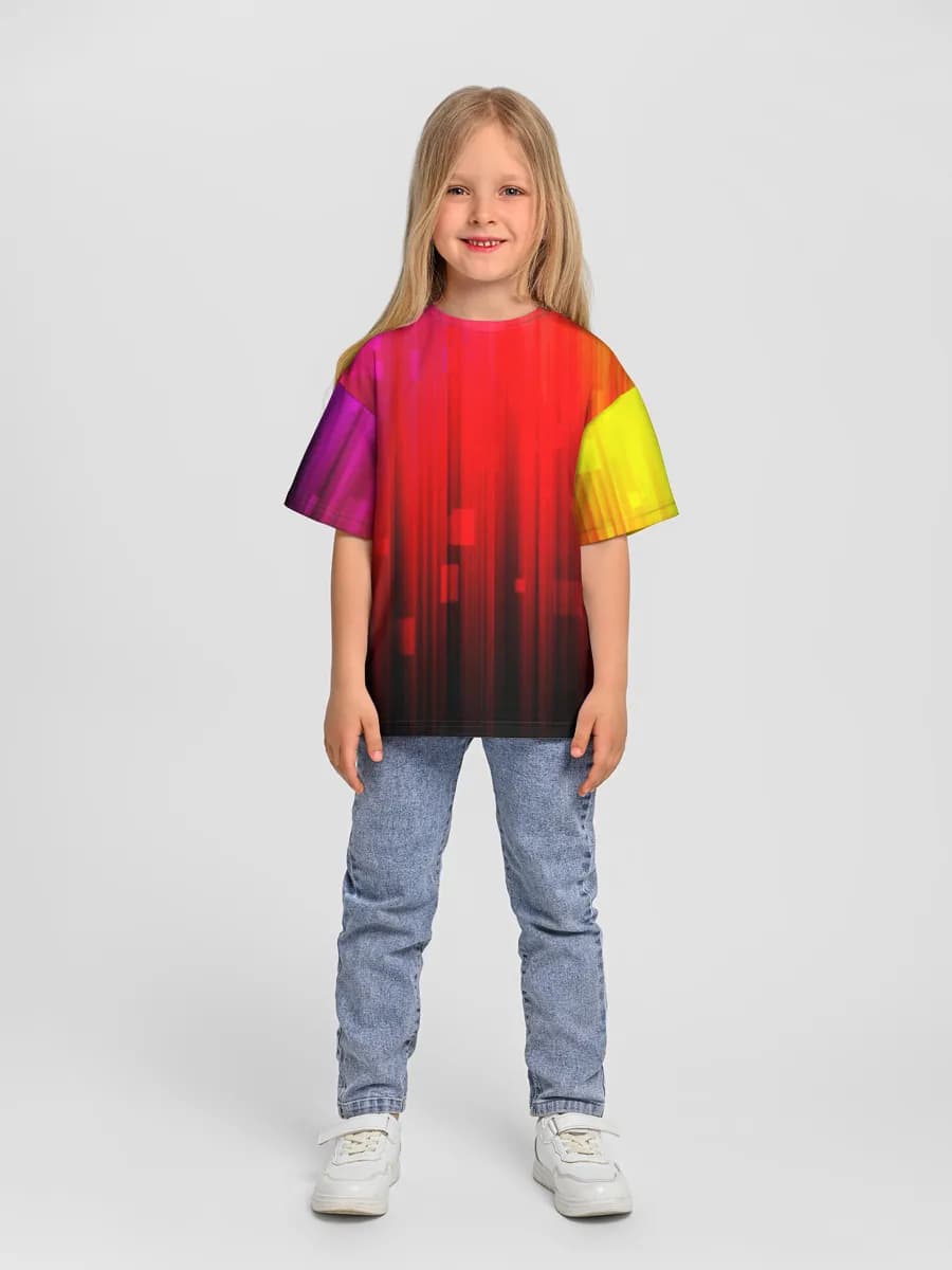 Girls' oversized cotton T-shirt