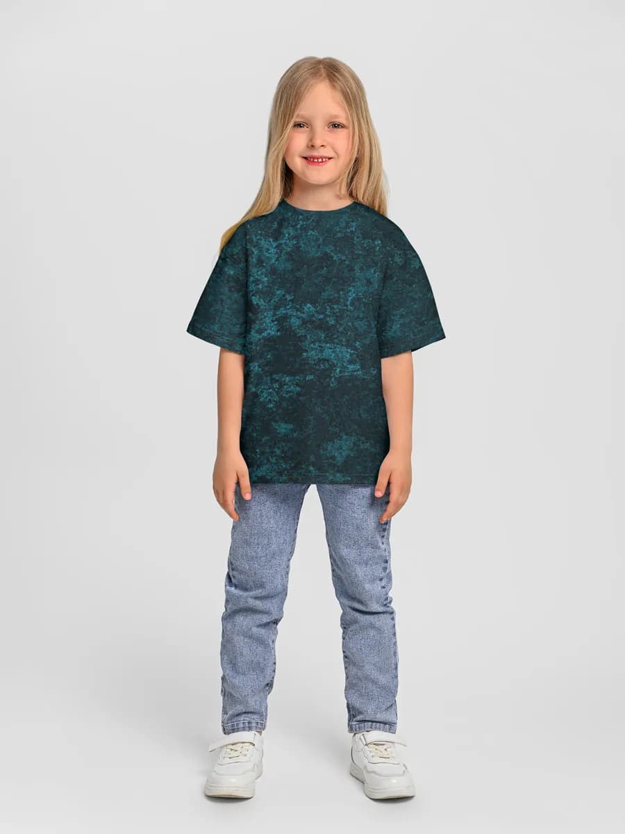 Girls' oversized cotton T-shirt