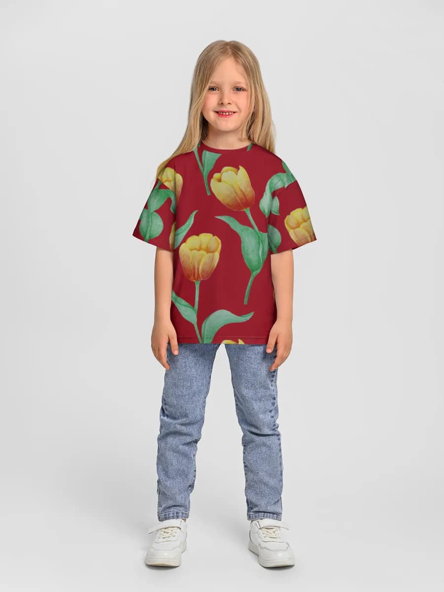 Camiseta Oversize de Algodón Niña