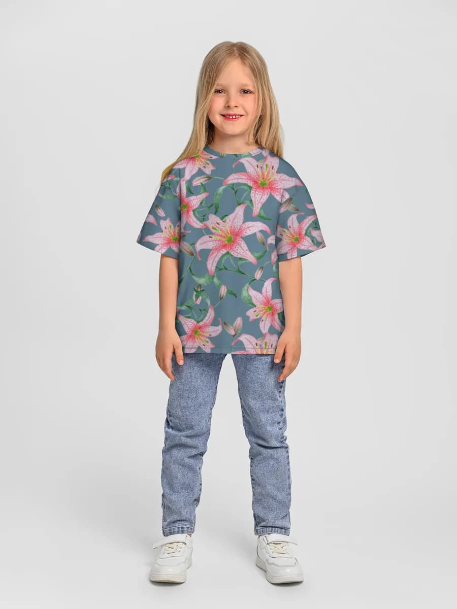Oversized Baumwoll-T-Shirt Mädchen