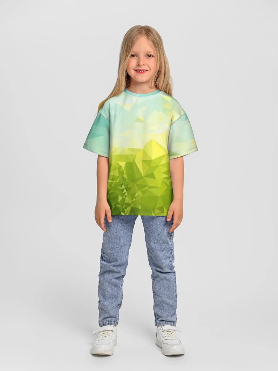 Girls' oversized cotton T-shirt