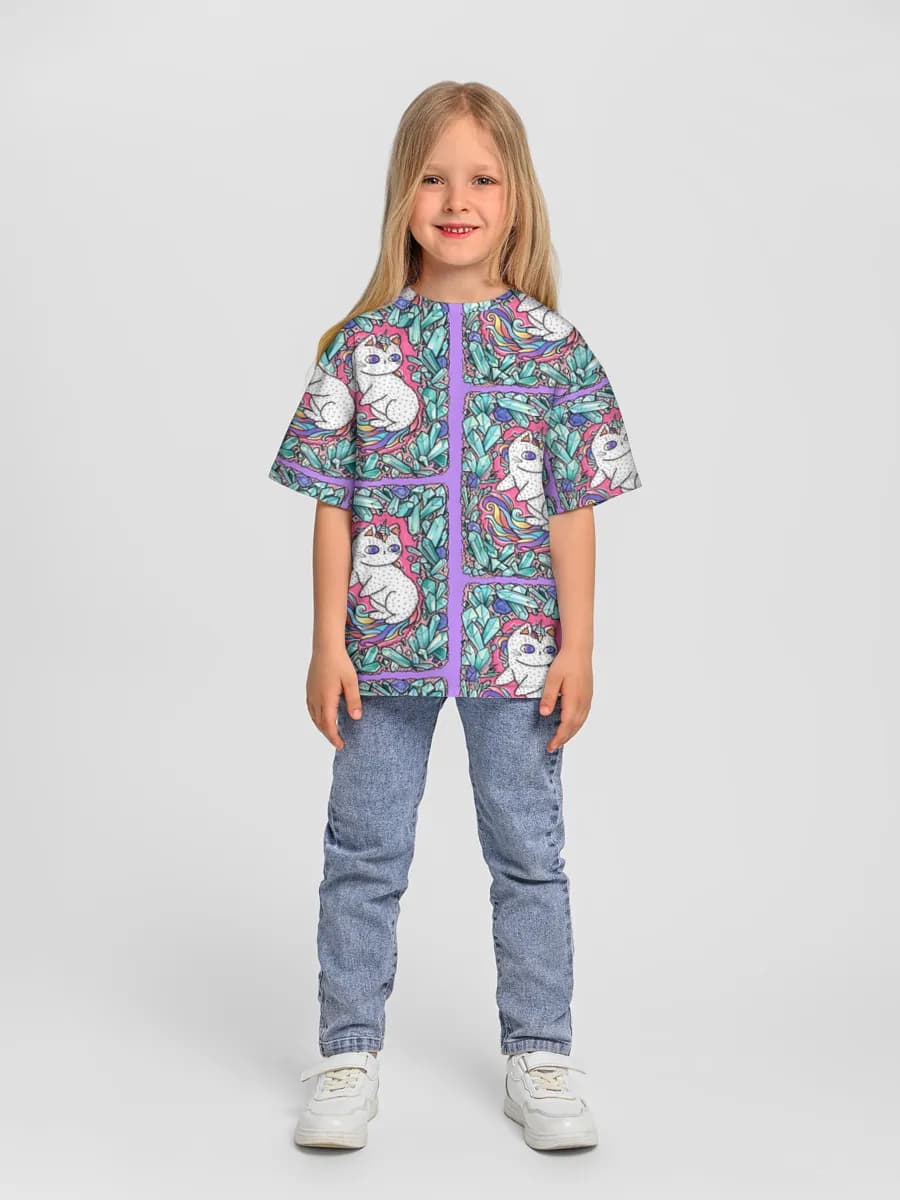 Camiseta Oversize de Algodón Niña