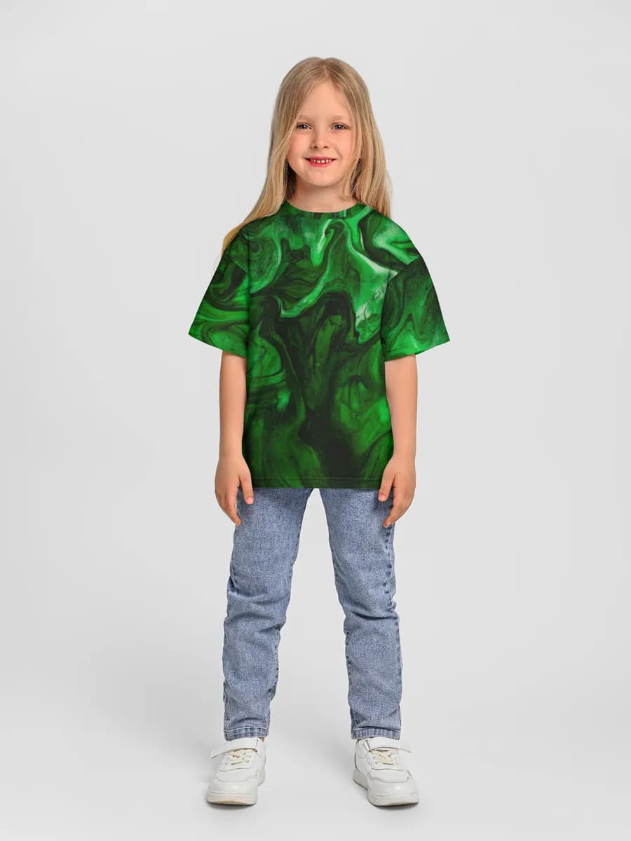 Girls' oversized cotton T-shirt