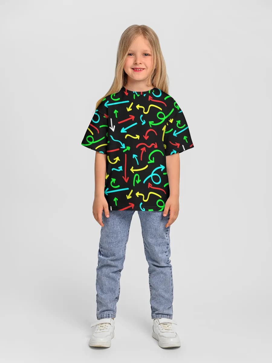 Oversized Baumwoll-T-Shirt Mädchen