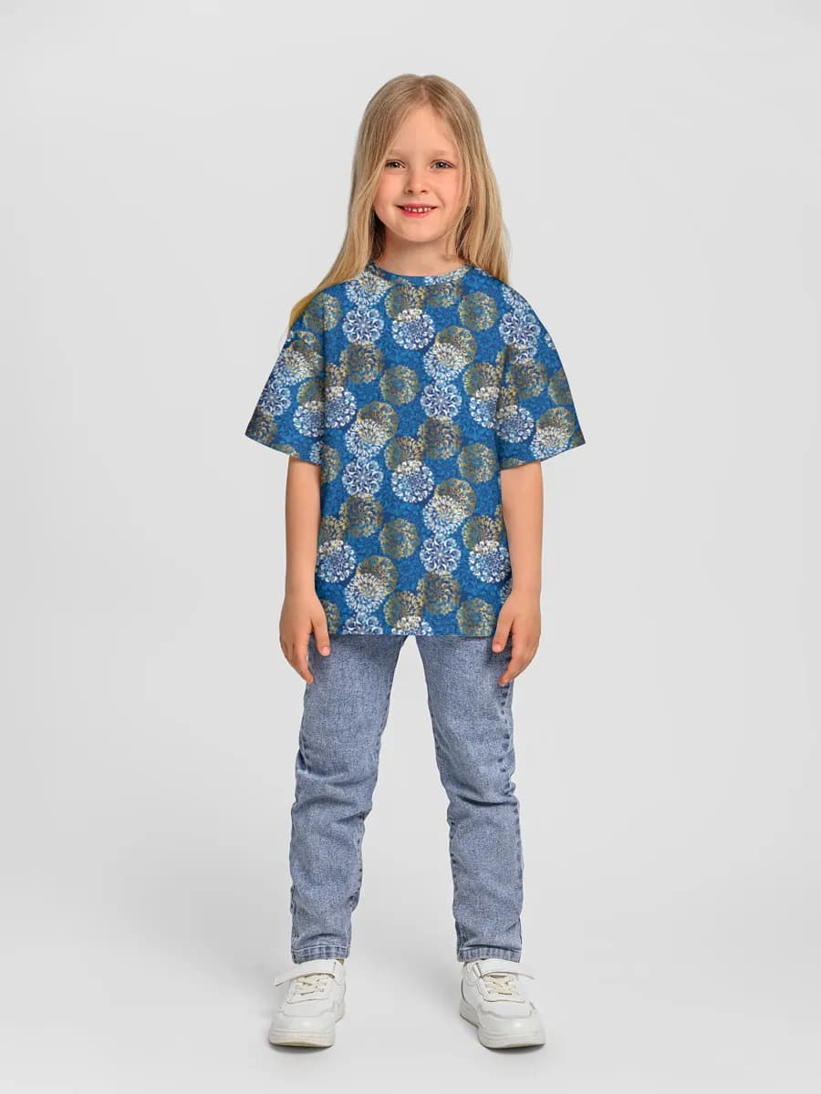 Girls' oversized cotton T-shirt