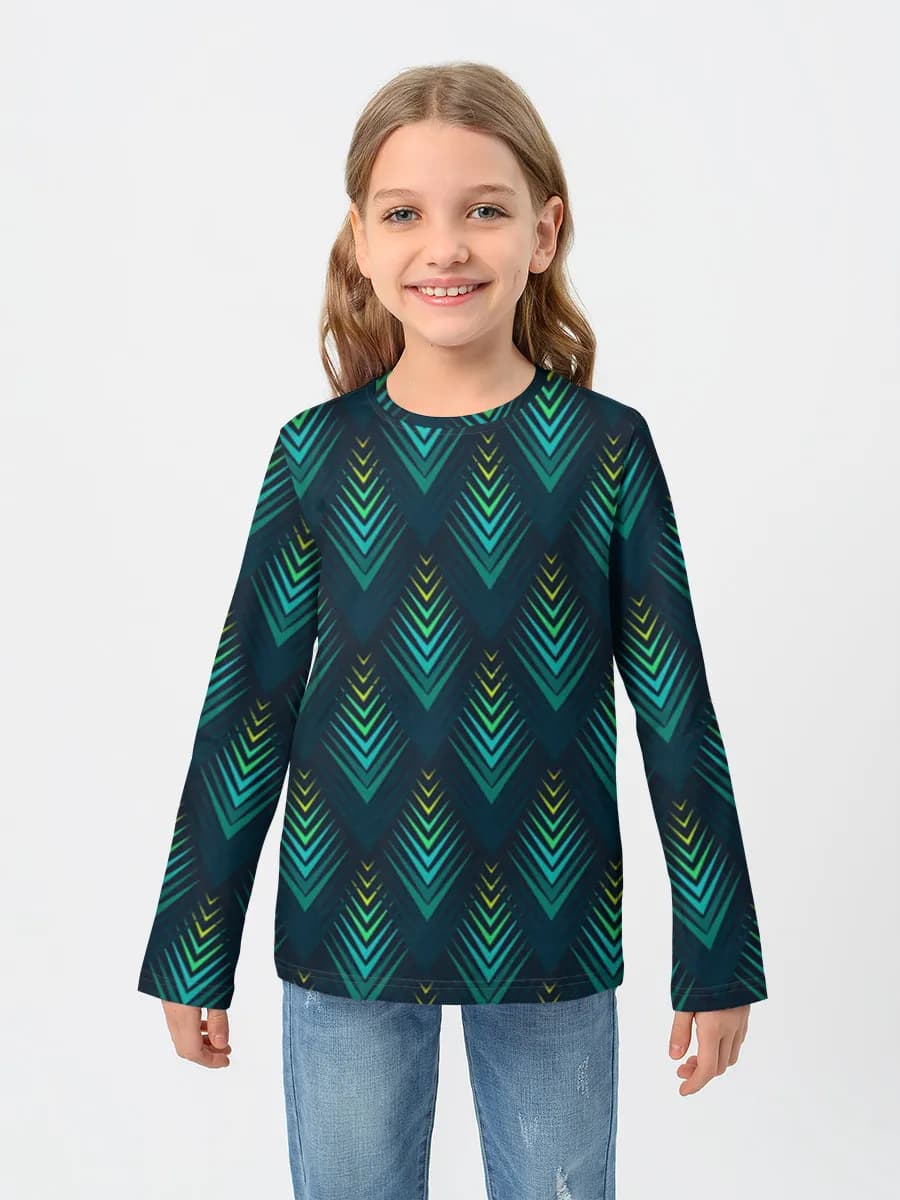 Girls' cotton long sleeve shirt