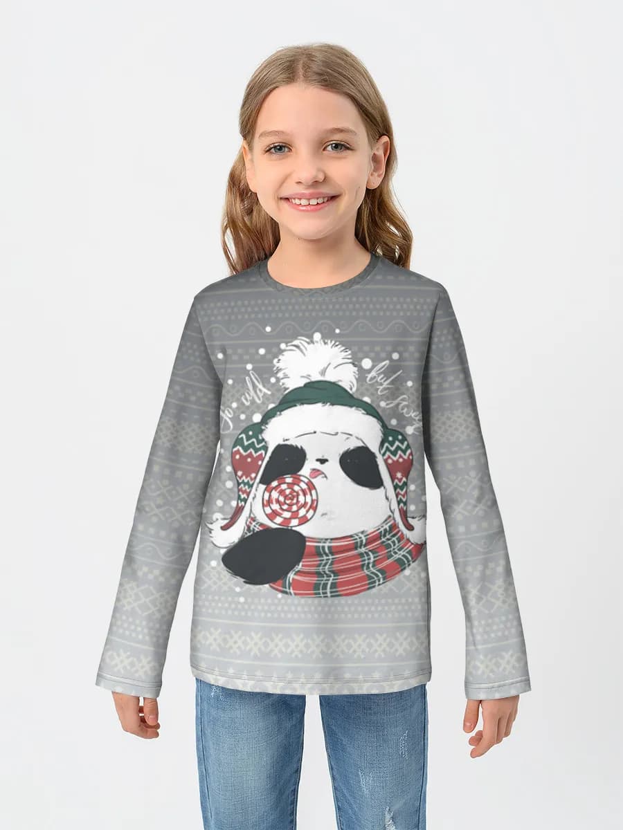 Girls' cotton long sleeve shirt