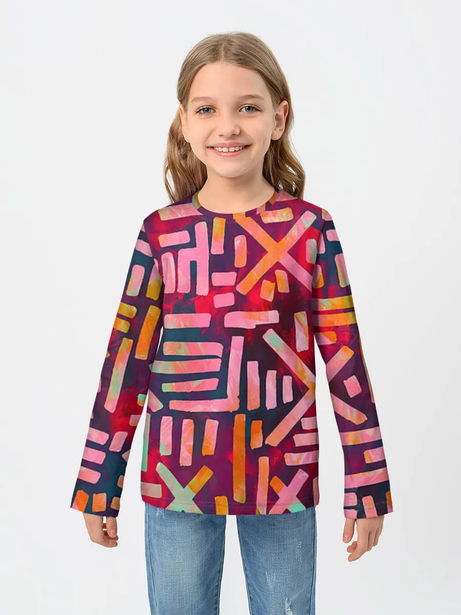 Baumwoll-Langarmshirt Mädchen