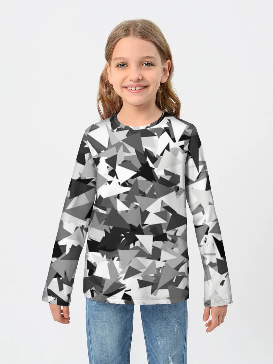 Girls' cotton long sleeve shirt