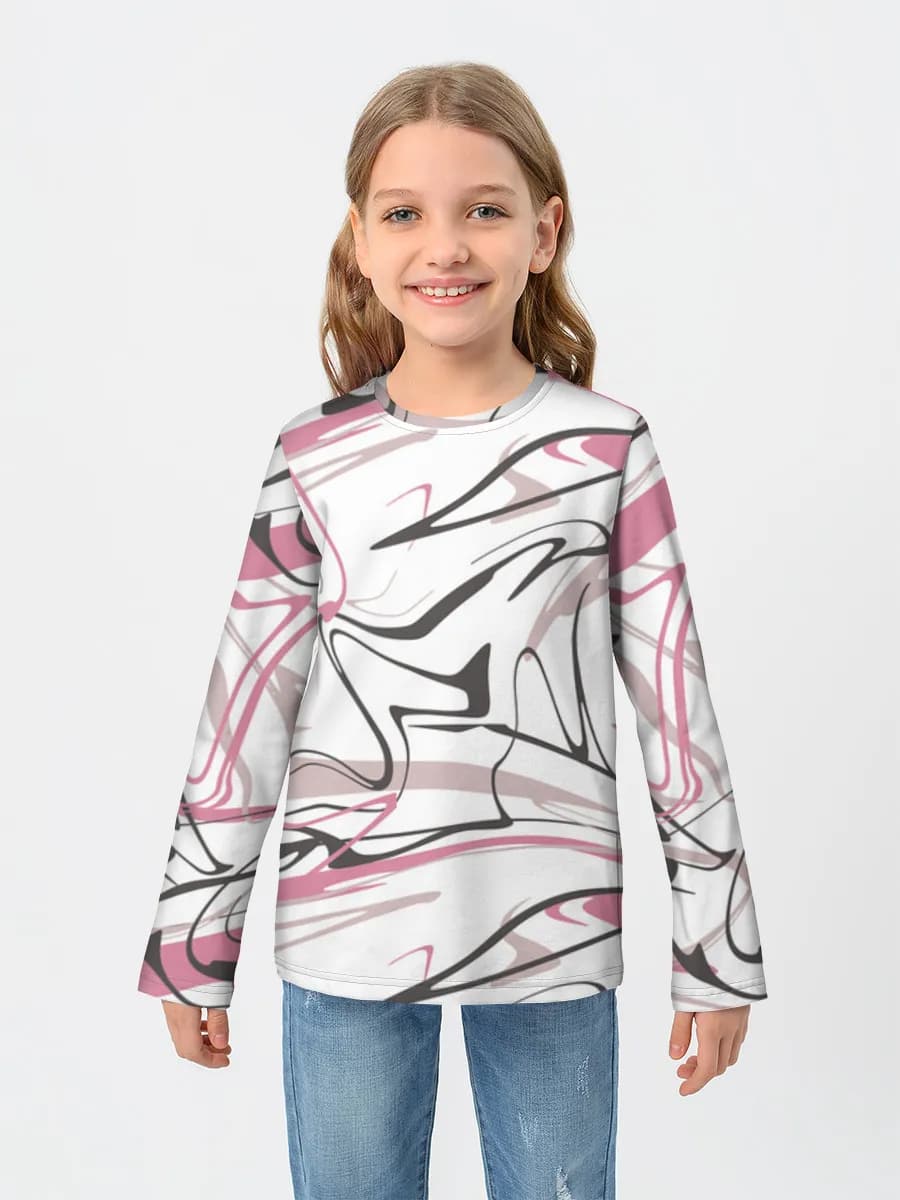 Girls' cotton long sleeve shirt