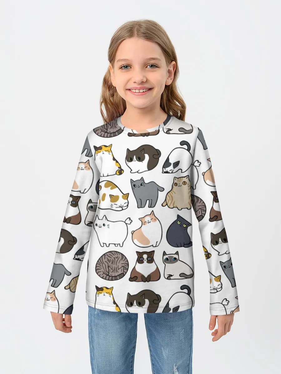 Camiseta Manga Larga de Algodón Niña