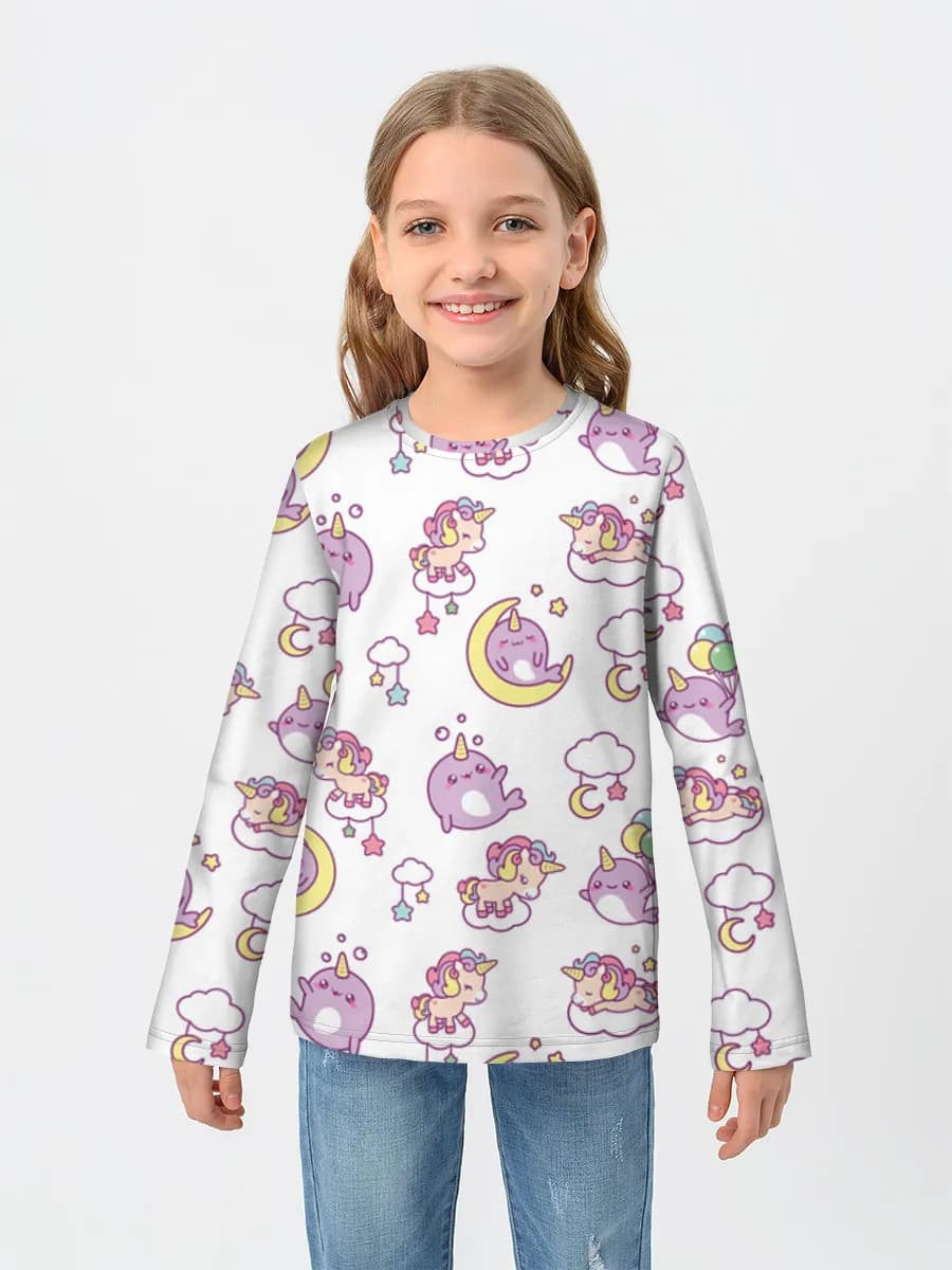 Girls' cotton long sleeve shirt