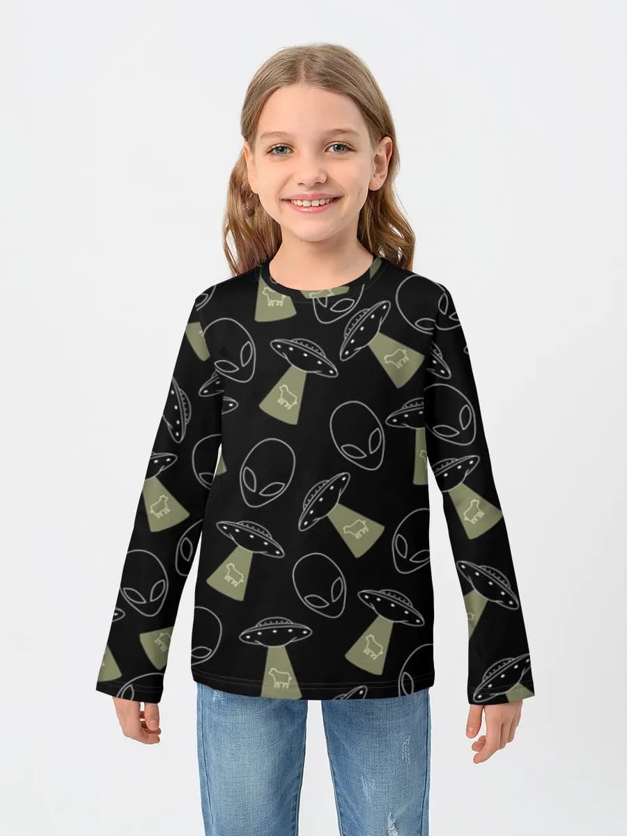 Baumwoll-Langarmshirt Mädchen