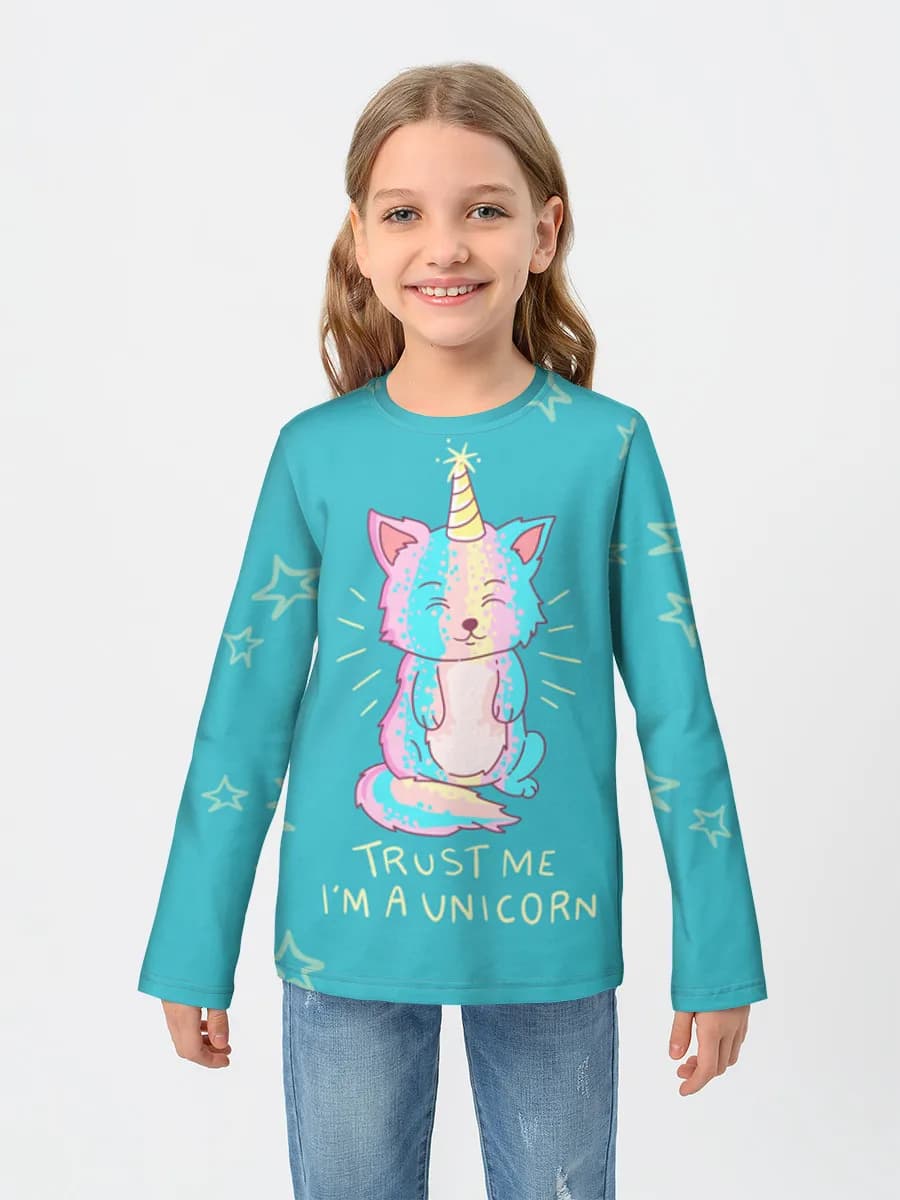 Baumwoll-Langarmshirt Mädchen