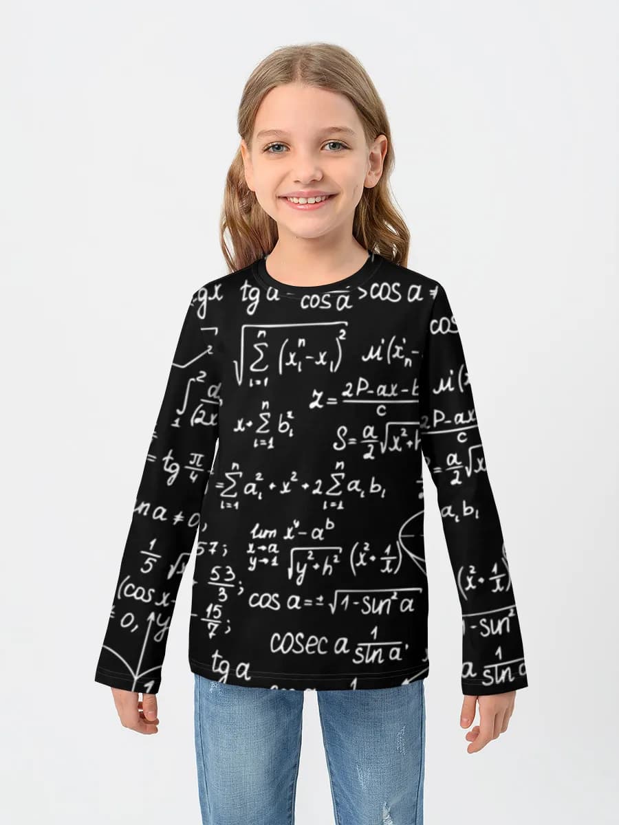 Girls' cotton long sleeve shirt