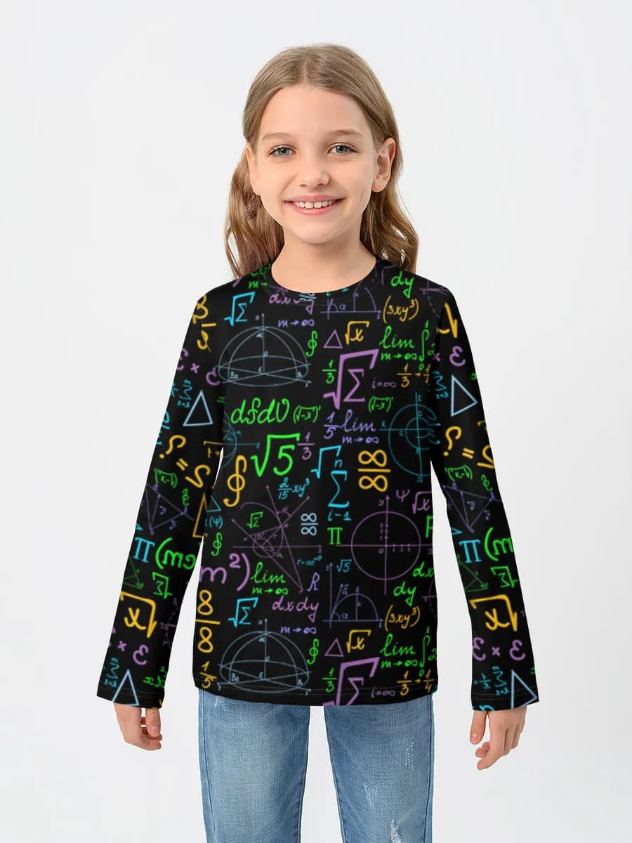 Girls' cotton long sleeve shirt