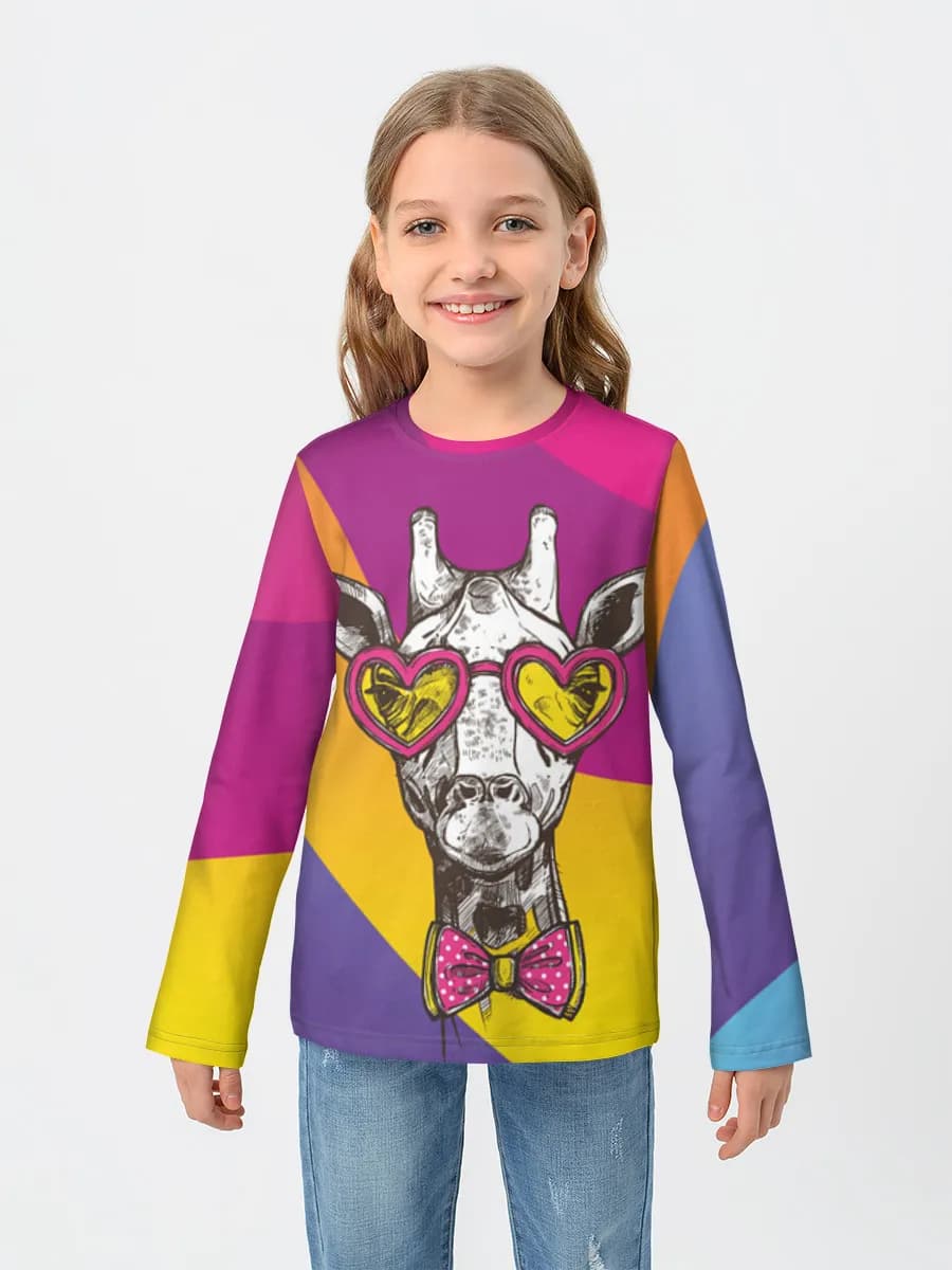 Camiseta Manga Larga de Algodón Niña