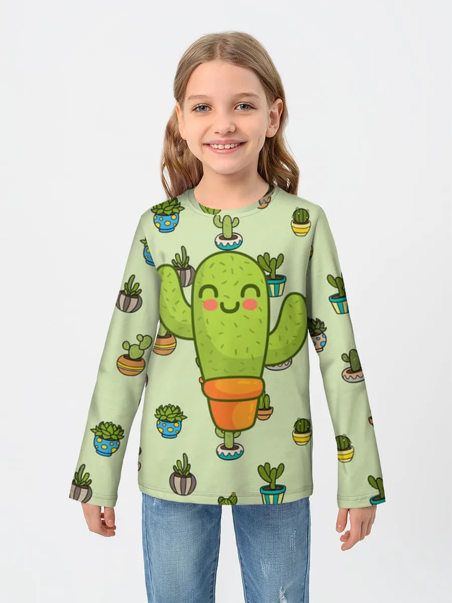 T-shirt manches longues coton fille