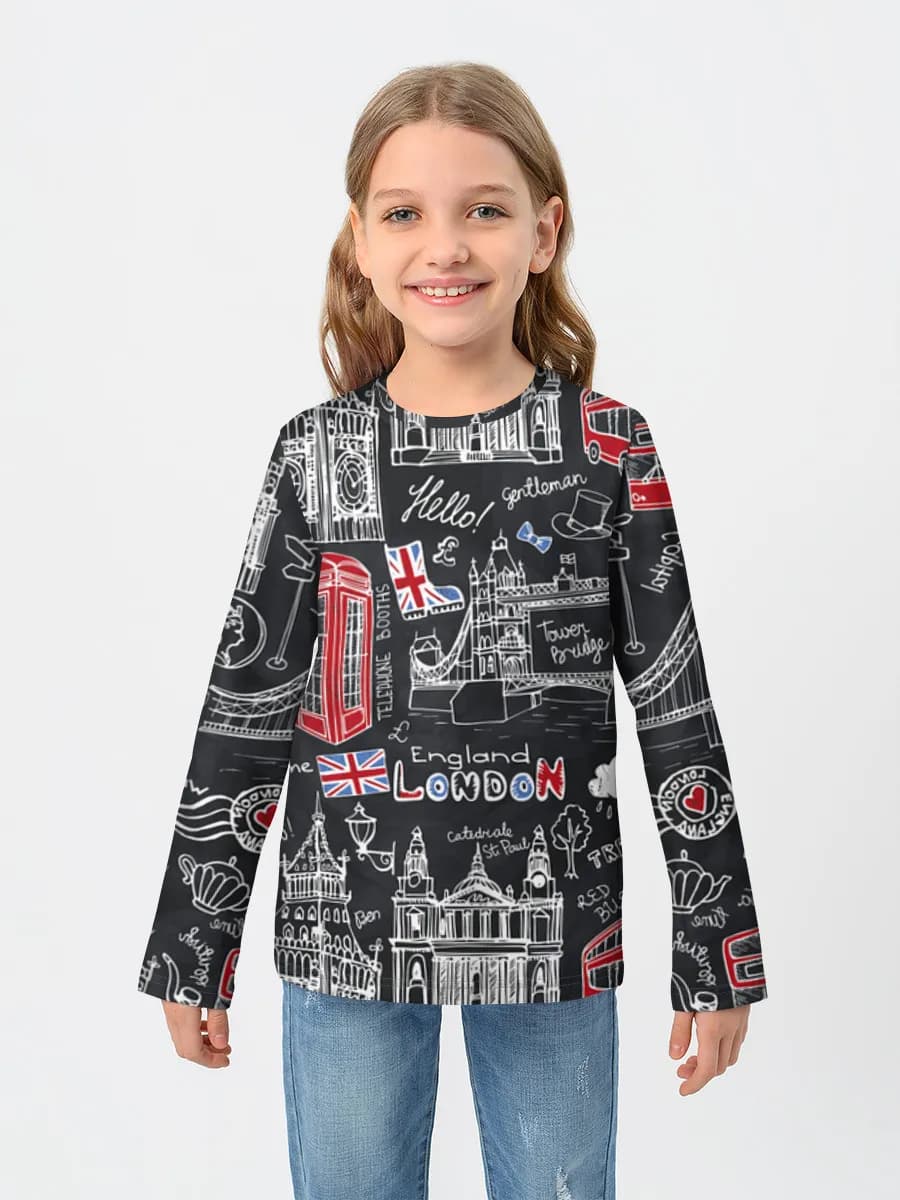 Baumwoll-Langarmshirt Mädchen