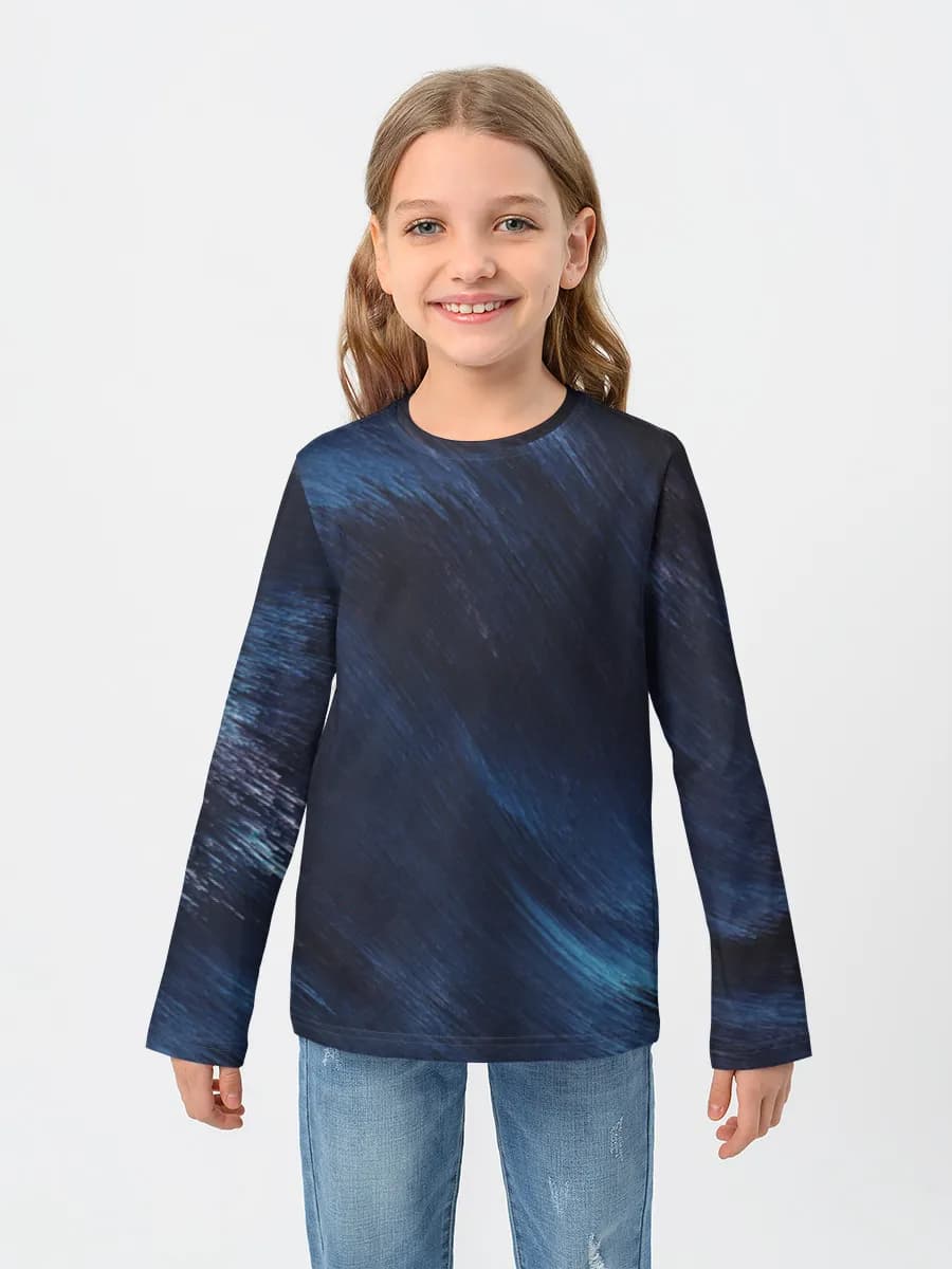 Girls' cotton long sleeve shirt
