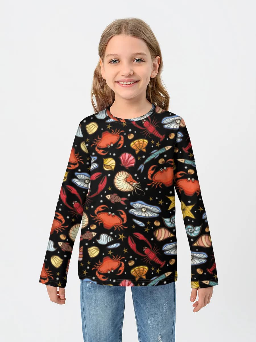 Camiseta Manga Larga de Algodón Niña