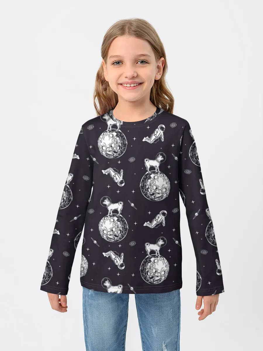 T-shirt manches longues coton fille
