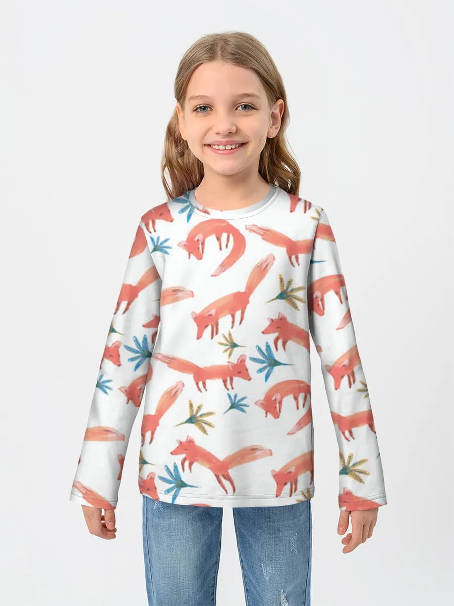 Baumwoll-Langarmshirt Mädchen