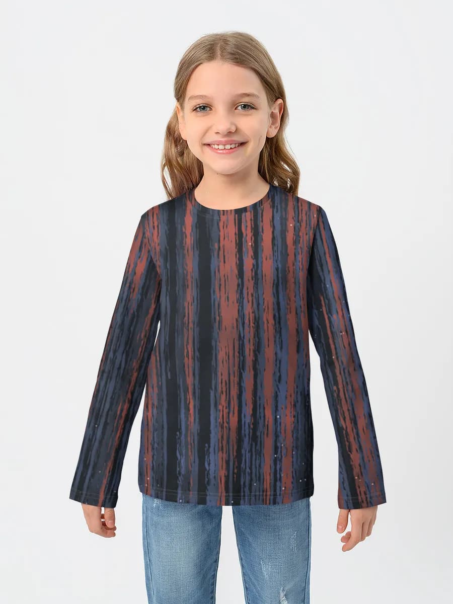 Girls' cotton long sleeve shirt