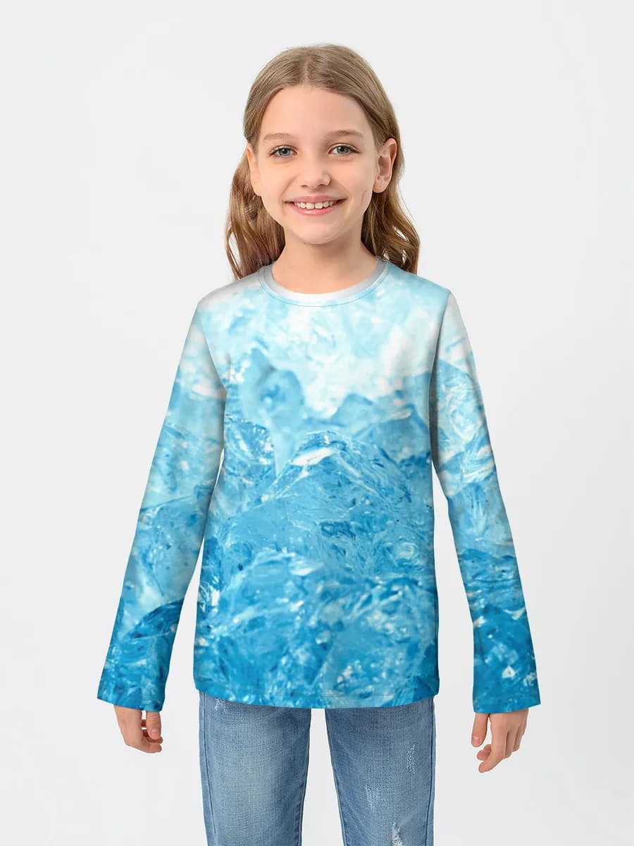 Girls' cotton long sleeve shirt
