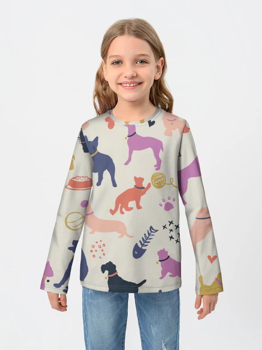 Camiseta Manga Larga de Algodón Niña