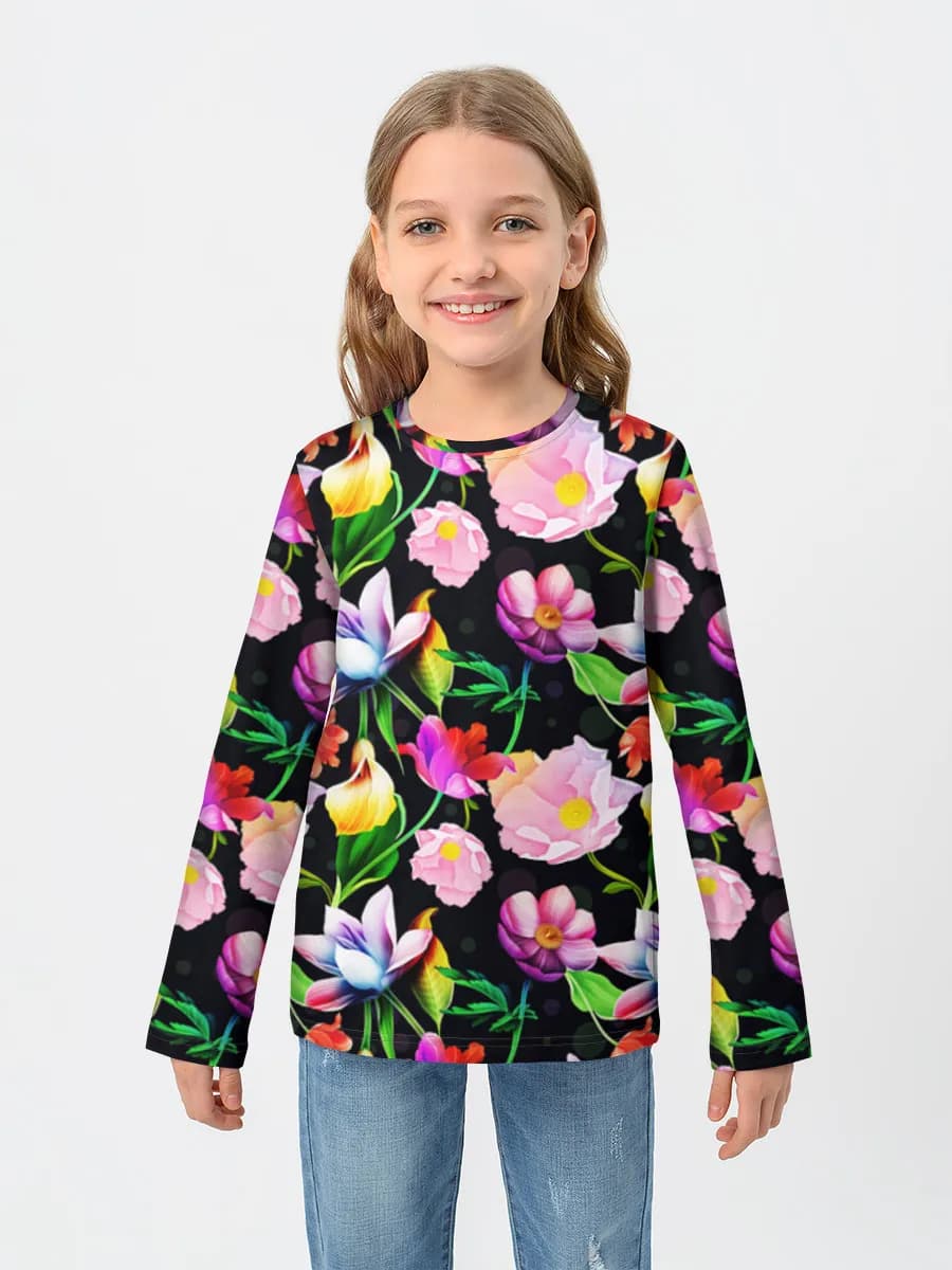 Baumwoll-Langarmshirt Mädchen