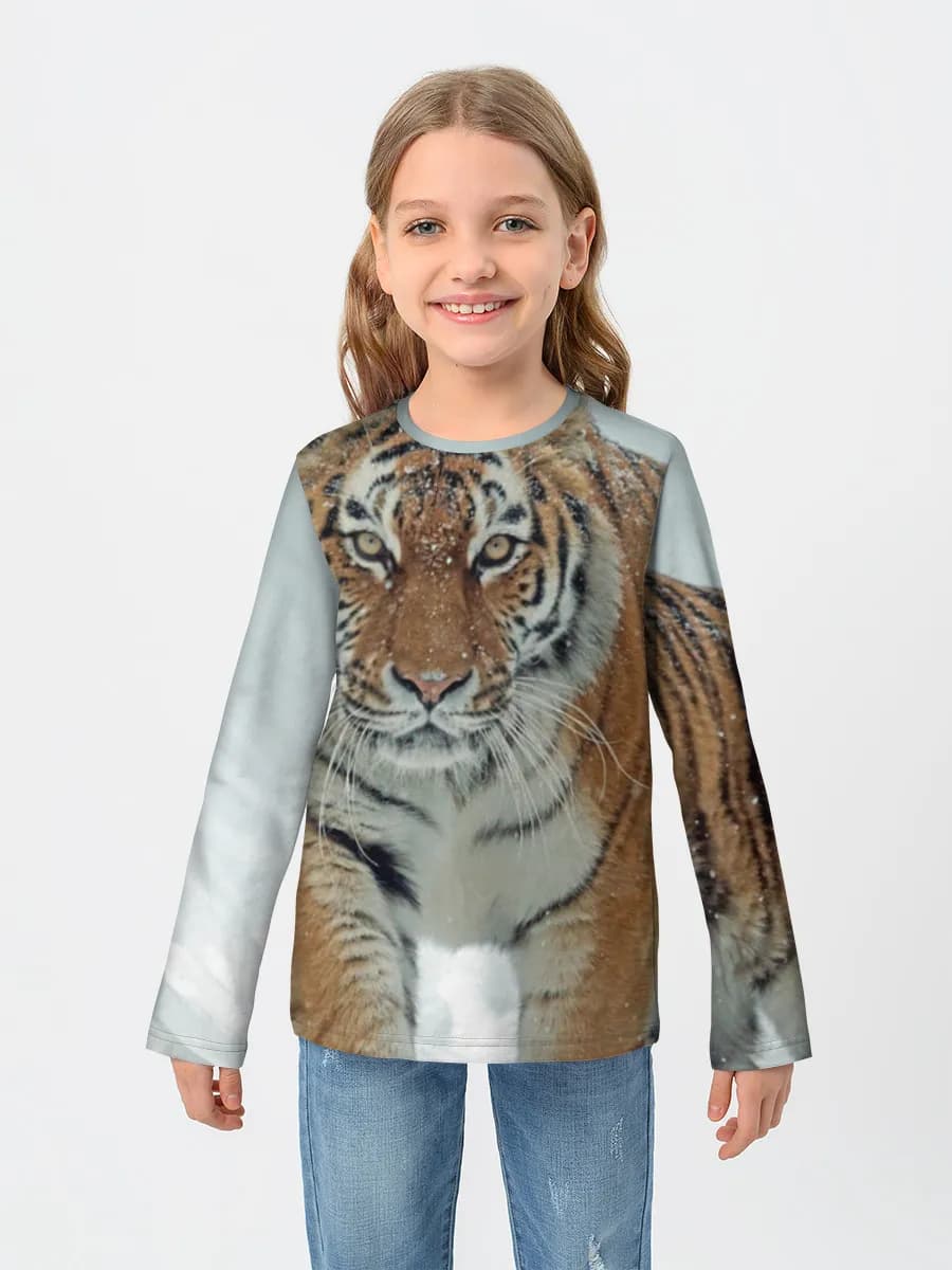 Girls' cotton long sleeve shirt