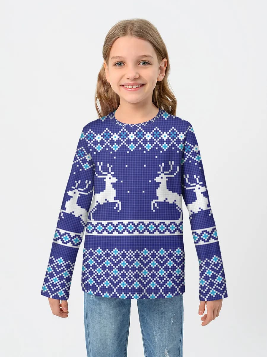 Girls' cotton long sleeve shirt